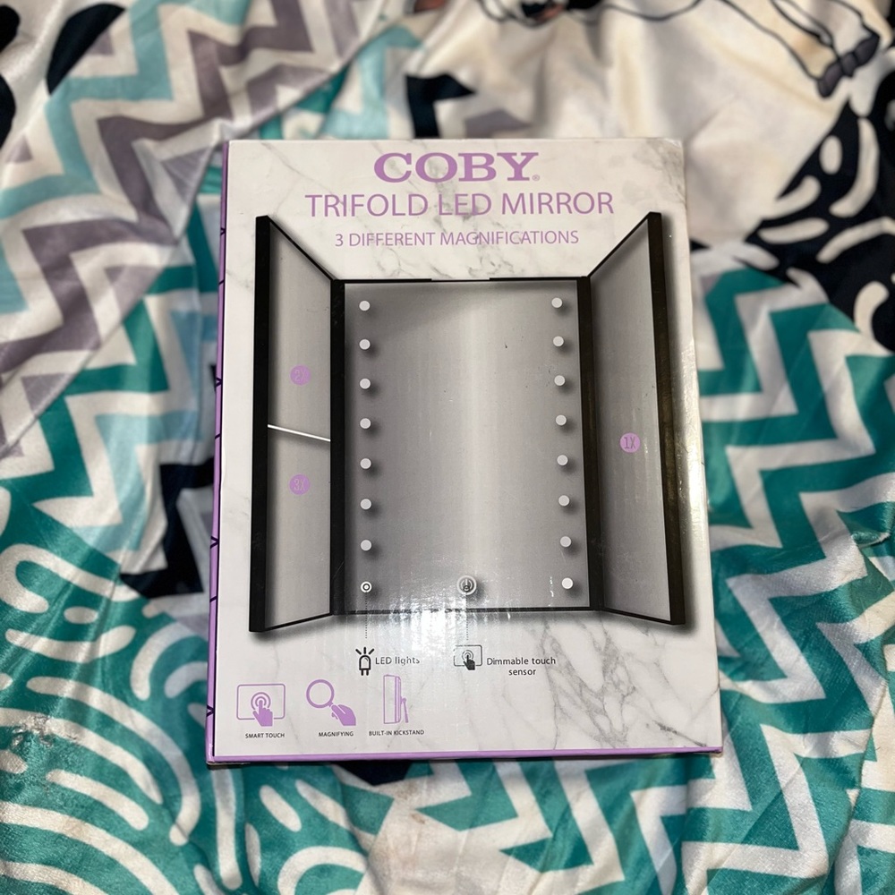 Brand new in the box Coby LED vanity mirror 3 modes